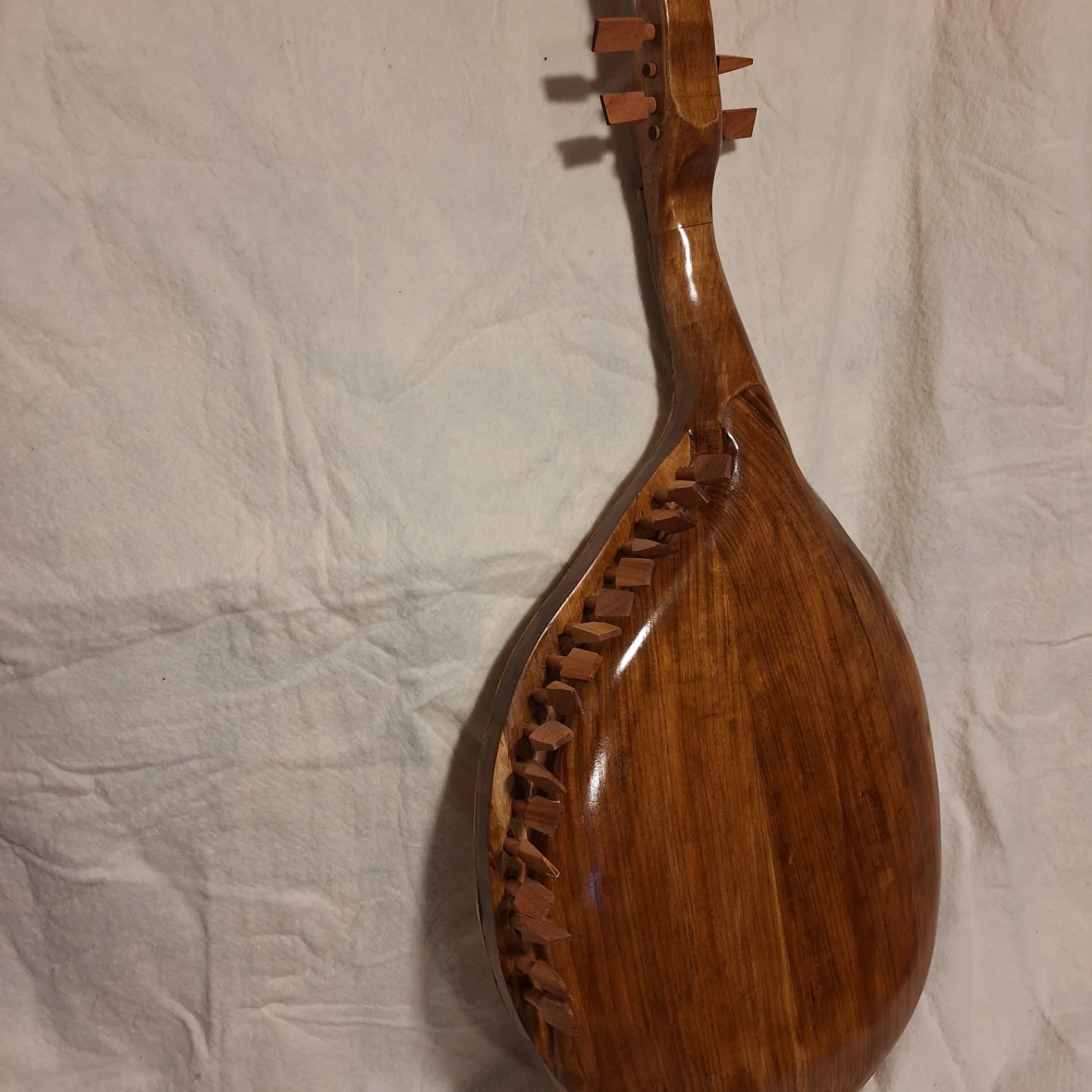 Finished folk bandura with polished wood back